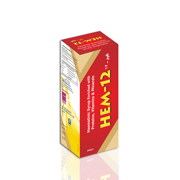 Hem-12 Proteins, Vitamins And Minerals Syrup 200Ml